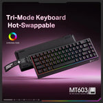 ONIKUMA MT603 68 Keys RGB Tri-mode Magnetic Switch Gaming Keyboard, MT603