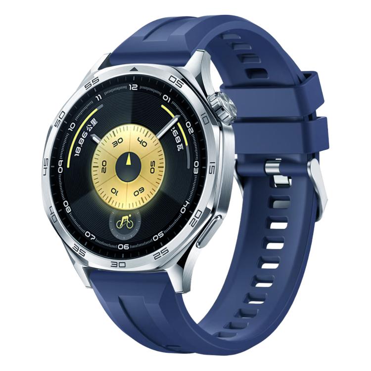 xDfind Silver Buckle Solid Color Silicone Watch Band, For Huawei Watch GT 6 / 5 46mm