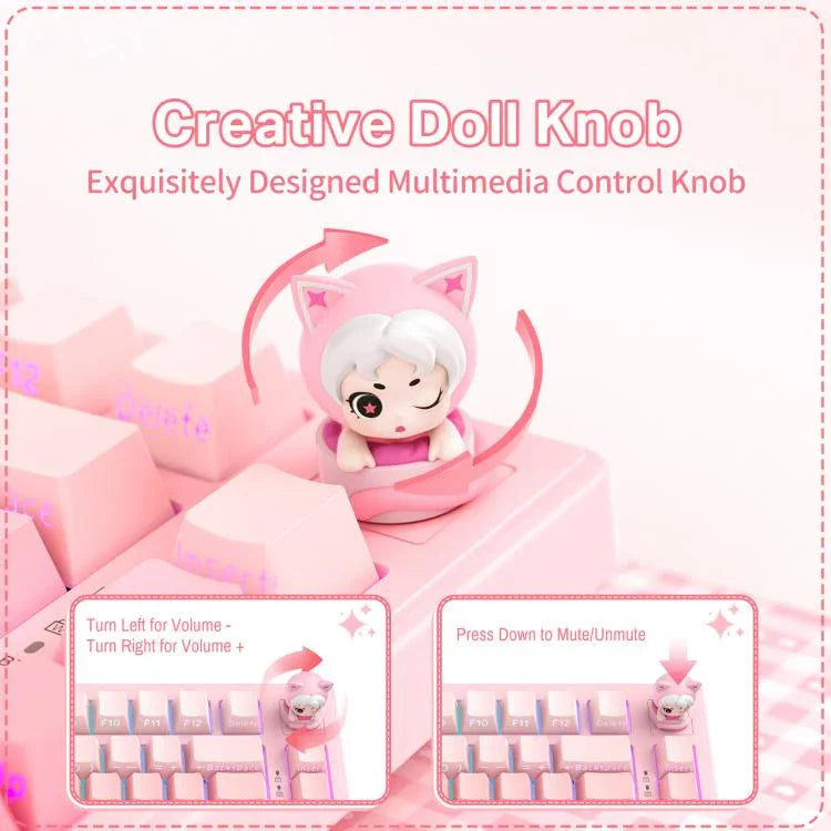 ONIKUMA MT707 82 Keys RGB Tri-mode Mechanical Gaming Keyboard