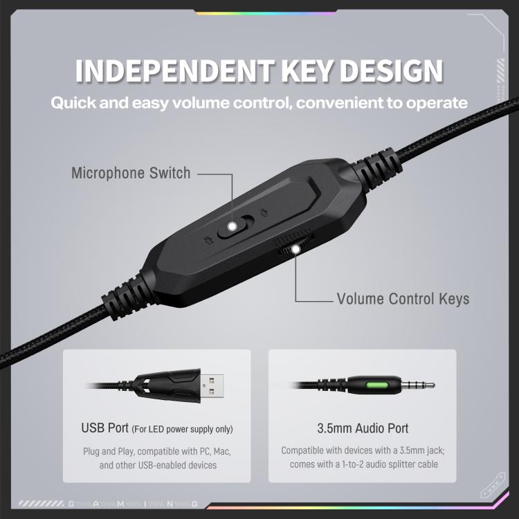 ONIKUMA X91 Over-ear Wired Earphone with Microphone