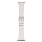 xDfind Silver Buckle Cowhide Texture Vegan Leather Watch Band, For Apple Watch 42 / 44 / 45 / 46 / 49mm, For Apple Watch 38 / 40 / 41 / S11 42mm