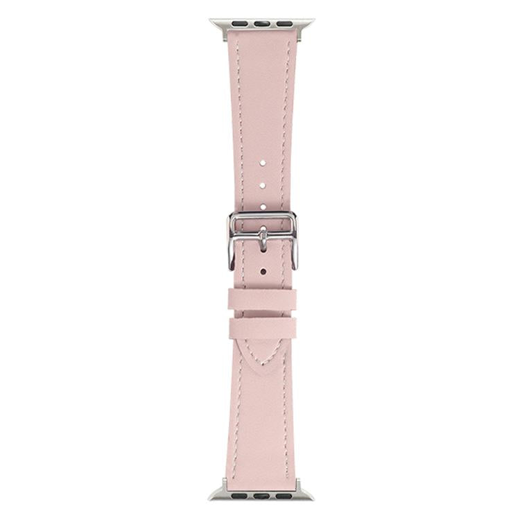 xDfind Silver Buckle Cowhide Texture Vegan Leather Watch Band, For Apple Watch 42 / 44 / 45 / 46 / 49mm, For Apple Watch 38 / 40 / 41 / S11 42mm