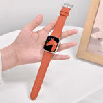xDfind Silver Buckle Cowhide Texture Vegan Leather Watch Band, For Apple Watch 42 / 44 / 45 / 46 / 49mm, For Apple Watch 38 / 40 / 41 / S11 42mm