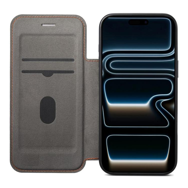 ESEBLE Ultra-thin Card Slot Magnetic Vegan Leather Phone Case, For iPhone 17 Pro Max, For iPhone 17 Pro, For iPhone 17, For iPhone Air