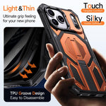 Hidden Metal Holder Magnetic Shockproof Phone Case, For iPhone 17 Pro Max, For iPhone 17 Pro, For iPhone 17, For iPhone Air, For iPhone 16 Pro Max, For iPhone 16 Pro, For iPhone 16 Plus, For iPhone 16