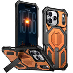 Hidden Metal Holder Magnetic Shockproof Phone Case, For iPhone 17 Pro Max, For iPhone 17 Pro, For iPhone 17, For iPhone Air, For iPhone 16 Pro Max, For iPhone 16 Pro, For iPhone 16 Plus, For iPhone 16