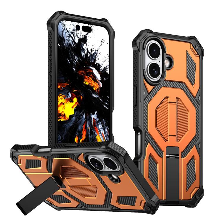 Hidden Metal Holder Magnetic Shockproof Phone Case, For iPhone 17 Pro Max, For iPhone 17 Pro, For iPhone 17, For iPhone Air, For iPhone 16 Pro Max, For iPhone 16 Pro, For iPhone 16 Plus, For iPhone 16