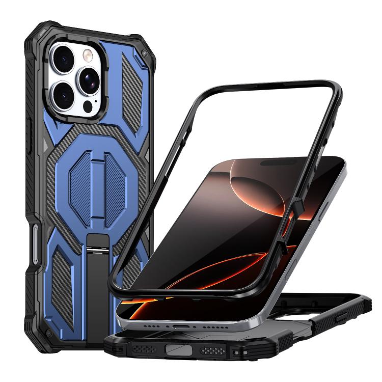 Hidden Metal Holder Magnetic Shockproof Phone Case, For iPhone 17 Pro Max, For iPhone 17 Pro, For iPhone 17, For iPhone Air, For iPhone 16 Pro Max, For iPhone 16 Pro, For iPhone 16 Plus, For iPhone 16