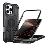 Hidden Metal Holder Magnetic Shockproof Phone Case, For iPhone 17 Pro Max, For iPhone 17 Pro, For iPhone 17, For iPhone Air, For iPhone 16 Pro Max, For iPhone 16 Pro, For iPhone 16 Plus, For iPhone 16