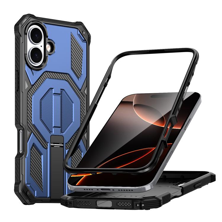 Hidden Metal Holder Magnetic Shockproof Phone Case, For iPhone 17 Pro Max, For iPhone 17 Pro, For iPhone 17, For iPhone Air, For iPhone 16 Pro Max, For iPhone 16 Pro, For iPhone 16 Plus, For iPhone 16