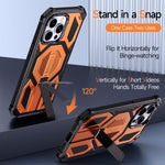 Hidden Metal Holder Magnetic Shockproof Phone Case, For iPhone 13 Pro Max, For iPhone 13 Pro