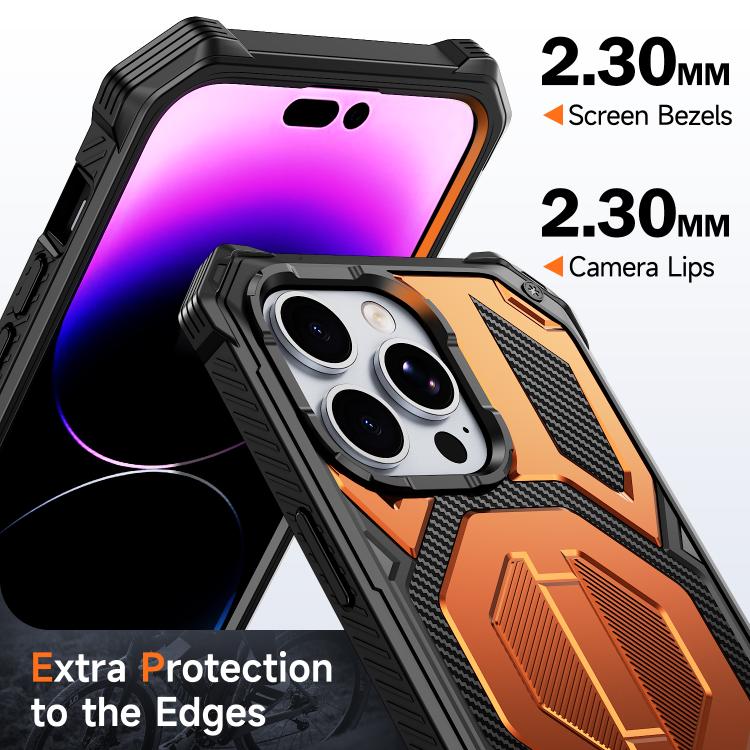 Hidden Metal Holder Magnetic Shockproof Phone Case, For iPhone 13 Pro Max, For iPhone 13 Pro