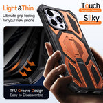 Hidden Metal Holder Magnetic Shockproof Phone Case, For iPhone 13 Pro Max, For iPhone 13 Pro