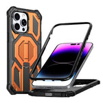 Hidden Metal Holder Magnetic Shockproof Phone Case, For iPhone 13 Pro