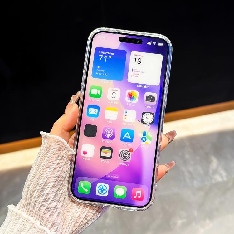 غطاء هاتف مزين بحجر الراين اللامع مزدوج الوجهين مع تصميم قلب حب IMD، لهواتف iPhone 16 Pro Max، iPhone 16 Pro، iPhone 16 Plus، iPhone 16، iPhone 15 Pro Max