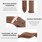 xDfind Rose Gold Buckle Black Shark Fine Grain Vegan Leather Watch Band, For Apple Watch 42 / 44 / 45 / 46 / 49mm, For Apple Watch 38 / 40 / 41 / S11 42mm