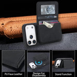 Retro Faux Leather Detachable Magnetic Wallet Bag RFID Blocking Phone Case, For iPhone 17 Pro Max, For iPhone 17 Pro