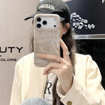 Vintage Crocodile Texture Shockproof Vegan Leather Phone Case, For iPhone 17 Pro Max, For iPhone 17 Pro