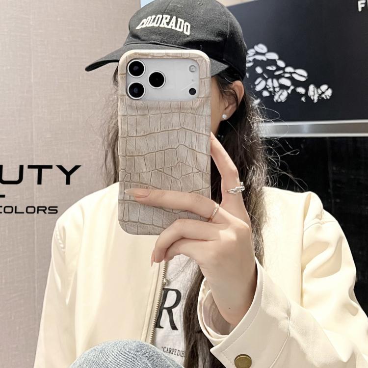 Vintage Crocodile Texture Shockproof Vegan Leather Phone Case, For iPhone 17 Pro Max, For iPhone 17 Pro