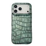 Vintage Crocodile Texture Shockproof Vegan Leather Phone Case, For iPhone 17 Pro Max, For iPhone 17 Pro
