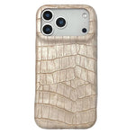 Vintage Crocodile Texture Shockproof Vegan Leather Phone Case, For iPhone 17 Pro Max, For iPhone 17 Pro