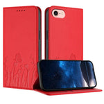 Tulips Butterfly Pattern Magnetic Vegan Leather Phone Case, For iPhone 17e / 16e, For iPhone 17 Pro Max, For iPhone 17 Pro, For iPhone 17