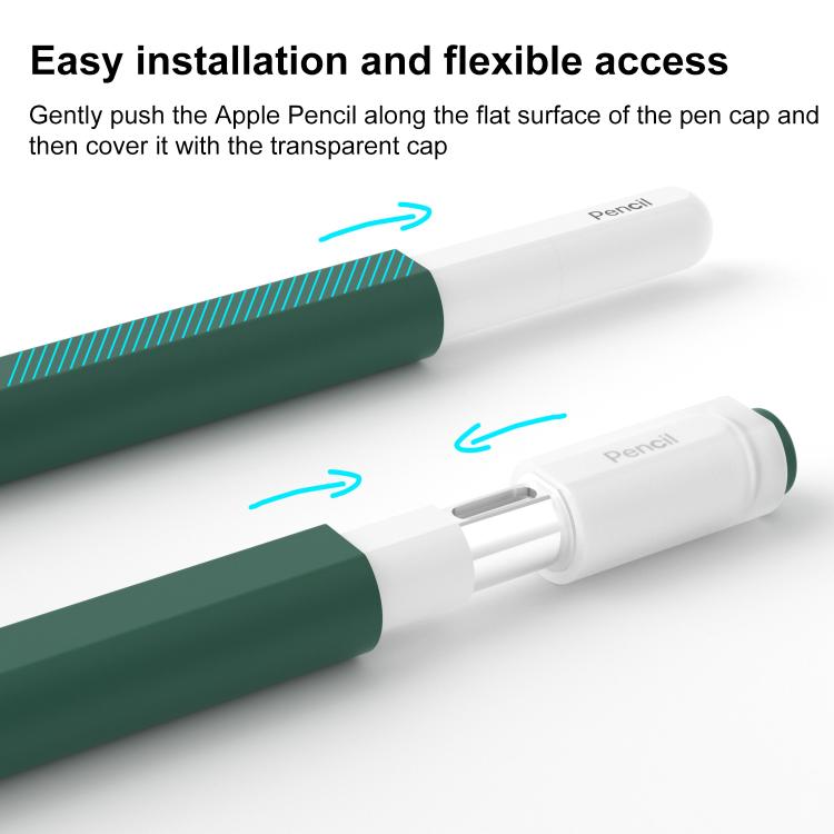 غطاء سيليكون شفاف قابل للفصل لقلم Stylus من XDcase، لأقلام Apple Pencil USB-C / 3