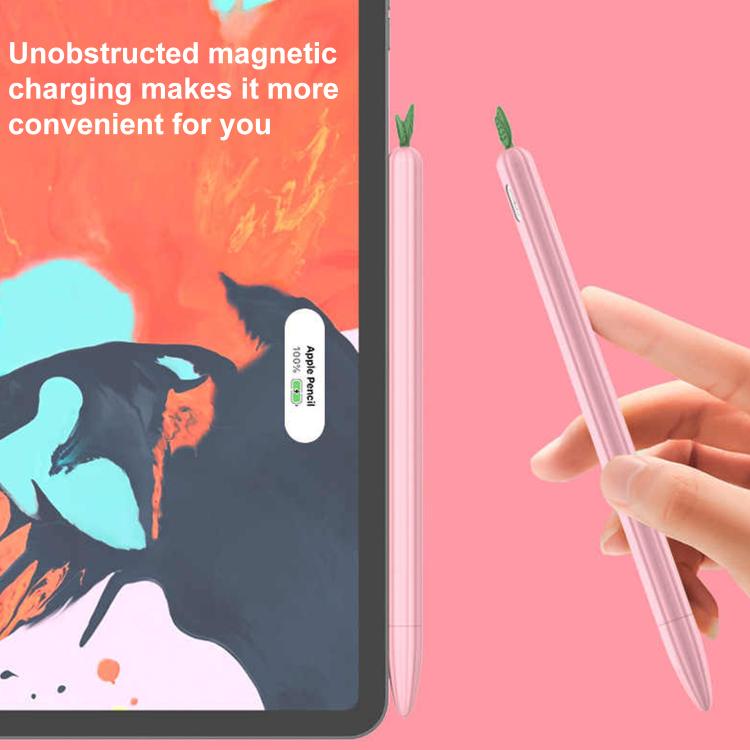 غطاء قلم ستايلس سيليكون مقاوم للانزلاق بنقشة فواكه وخضروات من XDcase، لقلم Apple Pencil Pro / 2