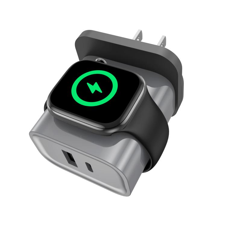 XL-16 شاحن متعدد الوظائف 3 في 1 بقوة 20W USB + Type-C لوظيفة الشحن اللاسلكي لساعة آبل، قابس: قابس أمريكي