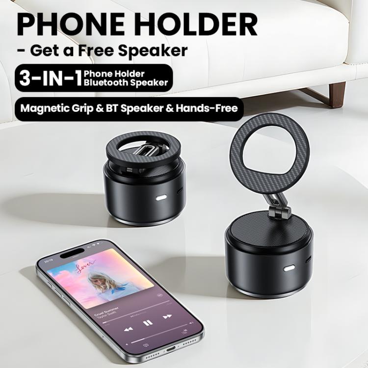 A5 Multifunctional Magnetic Phone Holder Bluetooth Speaker, A5 (Black), A5 (Dark Blue)