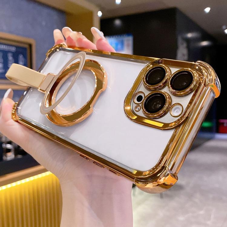 Crystal Shield Ring Holde TPU + Acrylic Magnetic Phone Case, For iPhone 16 Plus, For iPhone 16, For iPhone 15 Pro Max, For iPhone 15 Pro, For iPhone 15 Plus, For iPhone 15