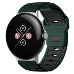 xDfind Flat-head Dual-color Silicone Watch Band, For Google Pixel Watch 4 / 3 / 2 / 1 41mm