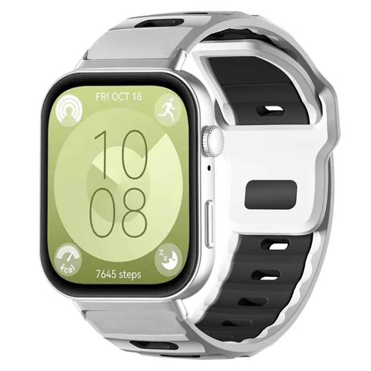 xDfind Flat-head Dual-color Silicone Watch Band, For Huawei Watch Fit4 Pro / Fit4 / Fit3, For Huawei Watch D2