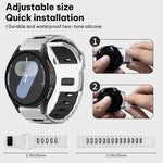 xDfind Flat-head Dual-color Silicone Watch Band, For Galaxy Watch Ultra2 2026 / 2025 / 1 2024, For Galaxy Watch9 / 8 / 8 Classic, For Samsung Galaxy Watch7 / FE / 6 / 5 / 4