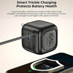 Havit UC253 65W 3 in 1 GaN Travel Charger with Type-C Retractable Cable, UC253(EU Plug)
