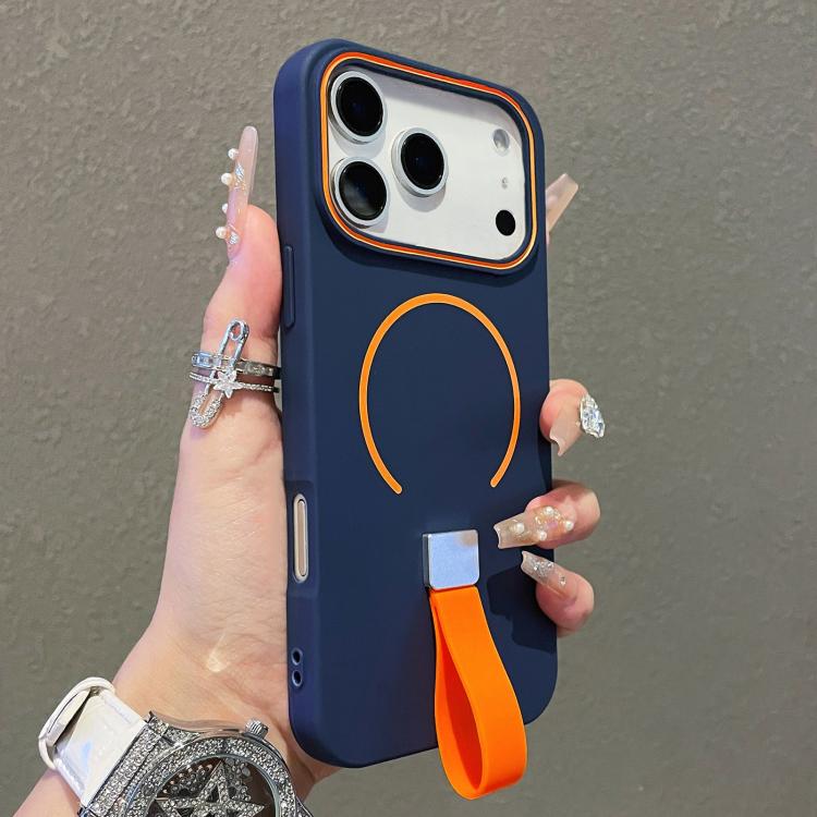 غطاء هاتف TPU مغناطيسي ملمسه كالجلد مع حزام سيليكون، لهواتف iPhone 17 Pro Max، iPhone 17 Pro، iPhone 17، iPhone Air، iPhone 16 Pro Max، iPhone 16 Pro، iPhone 16 Plus، iPhone 16، iPhone 15 Pro Max