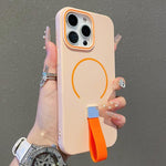 Skin-feel Magnetic TPU Phone Case with Silicone Strap, For iPhone 14 Pro Max, For iPhone 13 Pro Max, For iPhone 13 Pro, For iPhone 13, For iPhone 12 / 12 Pro, For iPhone 12 Pro Max, For iPhone 11 Pro Max, For iPhone 11, For iPhone 11 Pro