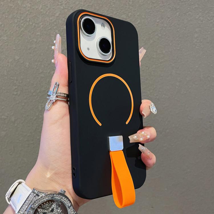 Skin-feel Magnetic TPU Phone Case with Silicone Strap, For iPhone 14 Pro Max, For iPhone 13 Pro Max, For iPhone 13 Pro, For iPhone 13, For iPhone 12 / 12 Pro, For iPhone 12 Pro Max, For iPhone 11 Pro Max, For iPhone 11, For iPhone 11 Pro