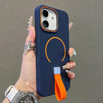 Skin-feel Magnetic TPU Phone Case with Silicone Strap, For iPhone 13, For iPhone 12 / 12 Pro, For iPhone 12 Pro Max, For iPhone 11 Pro Max, For iPhone 11, For iPhone 11 Pro
