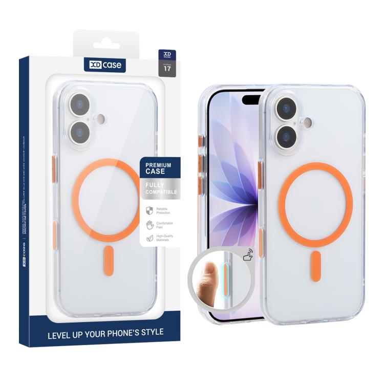 XDcase Frosted Transparent Magnetic Shockproof Phone Case, For iPhone 17 Pro Max, For iPhone 17 Pro, For iPhone 17