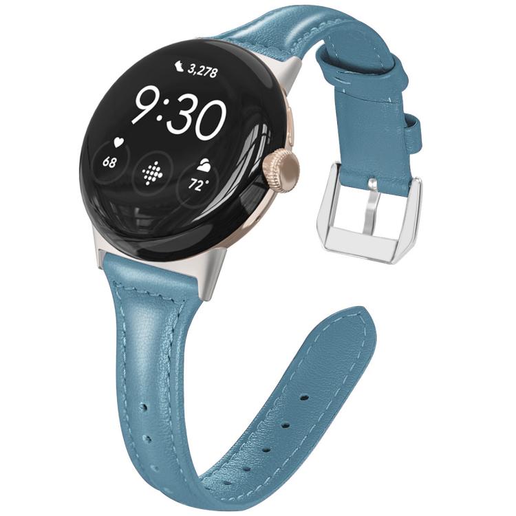 xDfind Slim Genuine Leather Watch Band, For Google Pixel Watch 4 / 3 45mm, For Google Pixel Watch 4 / 3 / 2 / 1 41mm