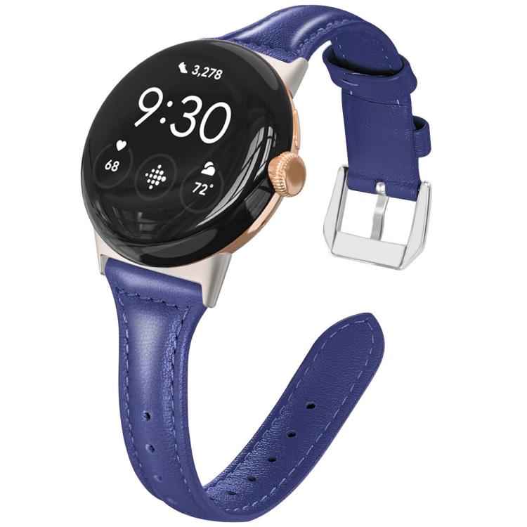 xDfind Slim Genuine Leather Watch Band, For Google Pixel Watch 4 / 3 45mm, For Google Pixel Watch 4 / 3 / 2 / 1 41mm