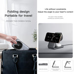 TOTU CW-4-W Wireless Charging Station 3 in 1 Magnetic Folding Charger Stand for Phone Watch Earbuds, CW-4-W