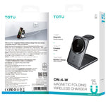 TOTU CW-4-W Wireless Charging Station 3 in 1 Magnetic Folding Charger Stand for Phone Watch Earbuds, CW-4-W