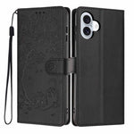 Tree Cat Embossed Flip Vegan Leather Phone Case, For iPhone 17e / 16e, For iPhone 17 Pro Max, For iPhone 17 Pro, For iPhone 17, For iPhone Air, For iPhone 16 Pro Max