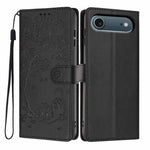 غطاء هاتف من الجلد النباتي بنقشة قطة الشجرة مع غطاء قابل للطي، لهواتف iPhone 16 Pro، iPhone 16 Plus، iPhone 16، iPhone 15 Pro Max، iPhone 15 Pro، iPhone 15 Plus