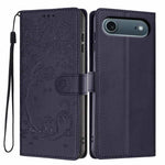 غطاء هاتف من الجلد النباتي بنقشة قطة الشجرة مع غطاء قابل للطي، لهواتف iPhone 16 Pro، iPhone 16 Plus، iPhone 16، iPhone 15 Pro Max، iPhone 15 Pro، iPhone 15 Plus