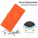 غطاء هاتف من الجلد النباتي بنقشة قطة الشجرة مع غطاء قابل للطي، لهواتف iPhone 16 Pro، iPhone 16 Plus، iPhone 16، iPhone 15 Pro Max، iPhone 15 Pro، iPhone 15 Plus