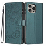 غطاء هاتف من الجلد النباتي بنقشة قطة الشجرة مع غطاء قابل للطي، لهواتف iPhone 16 Pro، iPhone 16 Plus، iPhone 16، iPhone 15 Pro Max، iPhone 15 Pro، iPhone 15 Plus