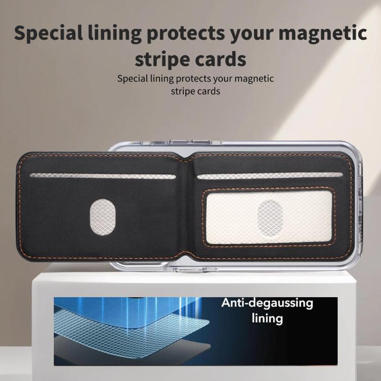ESEBLE S2 Faux Leather Texture Magnetic RFID Mobile Phone Card Slots Holder